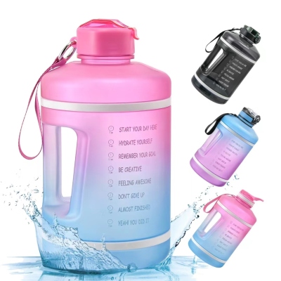 Large Capacity Sports Straw Kettle Large Space Bottle Men's Mesh Red Outdoor Water Bottle Ton Bucket