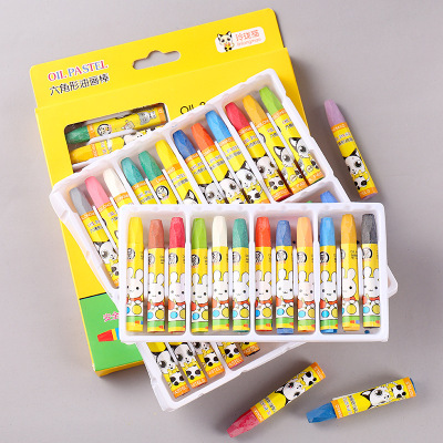 T-Card Hexagonal Angle Crayon Color Crayon Non-Toxic Multi-Color Children Drawing Pen Infant Crayons Wholesale