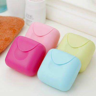 Creative Business Trip Handmade Soap Box Hotel Soap Dish with Lid and Lock Travel Soap Box