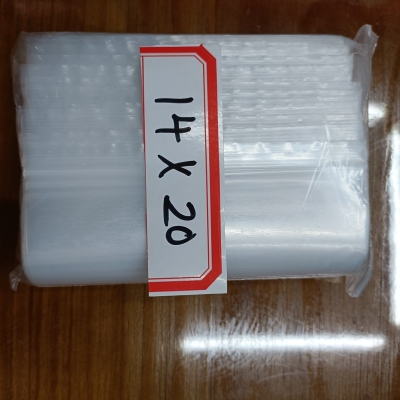 Transparent Ziplock Bag 14 Width 20 Length 10 Silk Thickened Medium Seal Bag Plastic PE Packing Bag Food Preservation