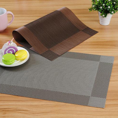 Textilene Placemat European Style Western Dinner Mat Hotel PVC Placemat Non-Slip Heatproof Coaster Easy to Wash Quick-Drying Table Mat