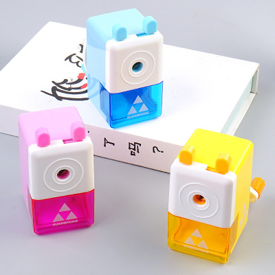 Creative Hand-Cranked Pencil Sharpener Pencil Sharpener Cute Pencil Shapper Primary and Secondary School Pencil-Sharpening Machine Gift Children Learning Stationery