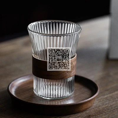 Vertical Stripe Single-Layer Glass Cup Household Water Cup Hanging Ear Coffee Cup Tea Cup Thickened Heat Insulation Japanese Breakfast Milk Cup