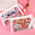 INS Style Cartoon Cute PVC Large Capacity Pencil Case Student Waterproof Transparent Stationery Case Japanese Zipper Buggy Bag