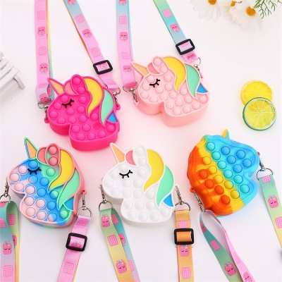 New Unicorn Rat Killer Pioneer Bag Children's Decompression Puzzle Squeezing Toy Coin Purse Cartoon Silicone Bag