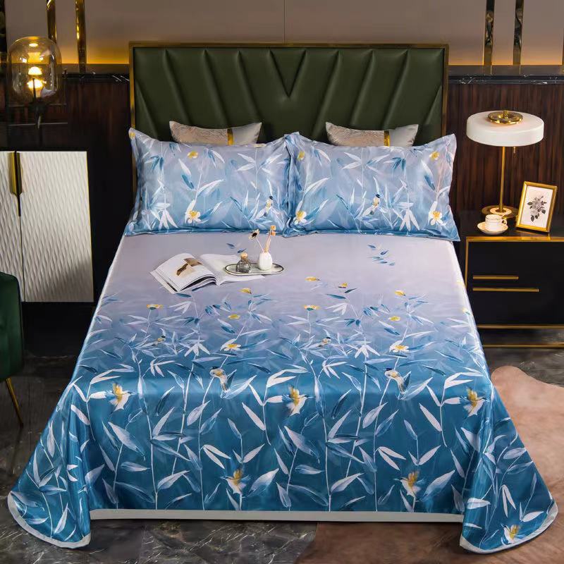 纯冰丝席水洗三件套夏天席子套件可机洗床单款可折叠空调凉席批发