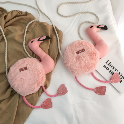 Korean Style Same Style Bird Plush Bag Female Cute Doll Shoulder Doll Bag Internet Celebrity Cartoon Small Change Messenger Bag