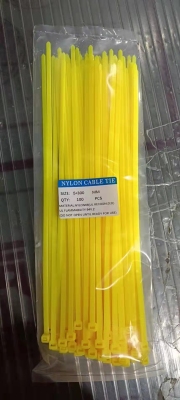 5 * 300mm Color Ribbon Yellow Plastic Self-Locking Nylon Ribbon Black and White Red Yellow Blue and Green Buckle Line Belt