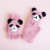 Autumn and Winter Homework Warm and Cute Handmade 2021new Imitation Mink Panda Children's Gloves