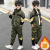 Boys Spring and Autumn Fleece-Lined Suit Middle and Big Children Handsome Foreign Style Thickened Work Clothes Children Autumn and Winter Korean Fashion Tide