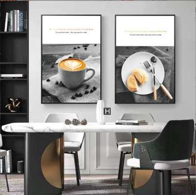 Modern Cafe Restaurant Background Wall Simple Pattern Decorative Painting Home Room Artistic Canvas Mural and Wall Painting