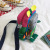 Korean Funny Robot Canvas Bag Korean Ins Cool Contrast Color Crossbody Bag Cute Student Fun Shoulder Bag