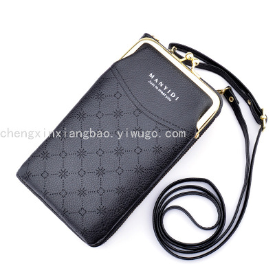 Mobile Phone Bag Female  Crossbody Bag Simple Fashion Shoulder Bag Soft Leather Zip Wallet Female Trendy Women's Bags