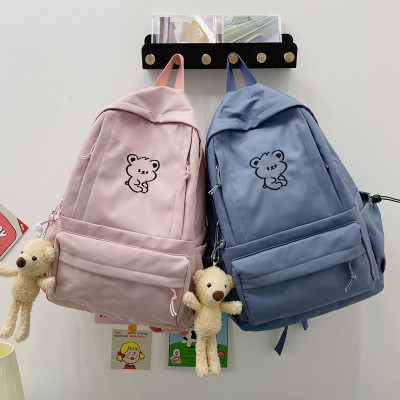 INS Super Popular Personalized Fashion Backpack Large Capacity Simple Canvas Backpack Junior and Senior High School Lightweight Class Tuition Bag