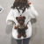 Korean Style Cute Plush Backpack Ugly and Cute Bear Doll Backpack Cartoon Large Capacity Shoulder Messenger Bag