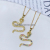 Personality Fashion Trend Snake Pendant Necklace for Men and Women Retro Hip Hop Europe and America Cross Border Hot-Selling Ornament New HTT
