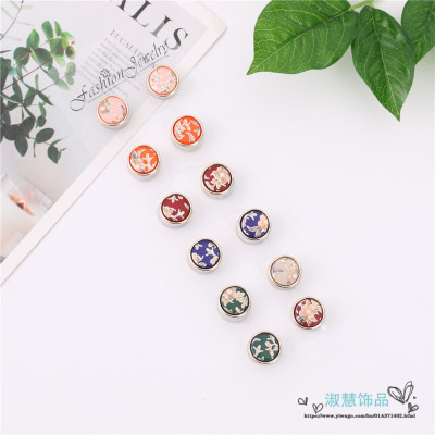 Multi-Color Antique Fashion Brooch Factory Wholesale Muslim Style Scarf Buckle Strong Magnetic Iron Alloy Brooch