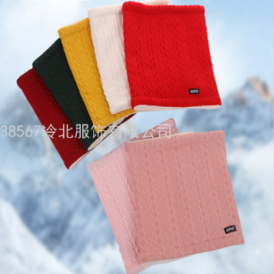 Knitted Winter Outdoors Sports Cycling Thick Windproof Cold Mask Pure Color Warm Keeping Scarf