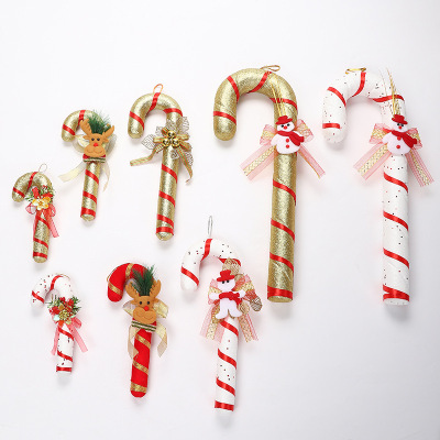 Christmas Decoration Crutches Large and Small Magic Wand Christmas Tree Pendant More Sizes Decorations Wholesale