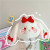 Cute Strawberry Big-Ear Rabbit Bag Korean Style Ins Girl Heart Student Shoulder Messenger Bag Cartoon Cute Wool