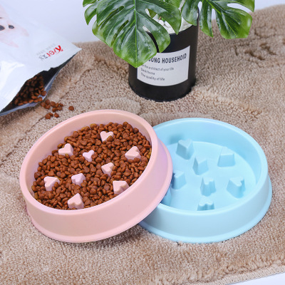 Cross-Border Dog Slow Food Stop Food Bowl Pet Supplies Anti-Choke Cat Food Bowl New Pet Bowl Small Size in Stock