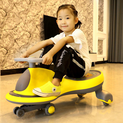 New Retro Baby Swing Car with Light Music Luge Swing Forward Universal Wheel Milk Powder Store Gifts