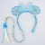 Children's Wig Hair Hoop Head Buckle Girls' Braided Hair Princess Bowknot Snowflake Ears Long Braid Ice Princess Headdress