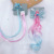 Cross-Border Mermaid Wig Barrettes Bow Mesh Fantasy Hairpin Shell Color Gradient Children Wig Side Clip