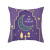 Amazon Cross-Border Purple Moon Pillow Cover Ethnic Style Peach Peel Printing Home Bedroom Sofa Cushion