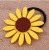 Japanese and Korean SUNFLOWER Non-Woven Sunflower Barrettes 6cm Children's Hair Ring Hair Rope Rubber Band Hair Accessories Taobao Gifts