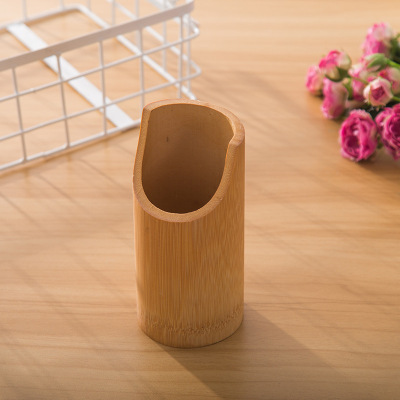 Bamboo Chopsticks Cage Primary Color Pen Holder Bamboo Pipe Wholesale Storage Container Bamboo Chopstick Barrel Bamboo Barrel Stall Supply