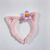 New Children's Cute Ailing Belle Plush Princess Headband Head Buckle Purple Pattern Little Fox Bow Headdress