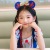 Children's Wig Hair Hoop Head Buckle Girls' Braided Hair Princess Bowknot Snowflake Ears Long Braid Ice Princess Headdress