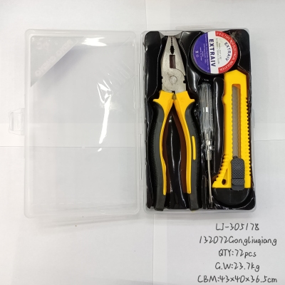 4Pc Family Tool Set Vice (Wire Cutter) Pliers + Electroprobe + Art Knife + Electrical Insulation Type