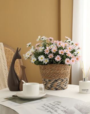 Chamomile Artificial Flower Little Daisy Artificial Flower Living Room Furnishings Silk Flower Dining Table Decoration Flower Photographing Props Pastoral Style