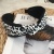 Korean Style New Hair Accessories Stitching Animal Pattern Headband Fashion Leopard Print Headband Plaid Knotted Headdress Female Wide Edge Wholesale