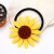 Japanese and Korean SUNFLOWER Non-Woven Sunflower Barrettes 6cm Children's Hair Ring Hair Rope Rubber Band Hair Accessories Taobao Gifts