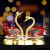 Heart Crystal Swan Car Perfume Holder High-End Creative Decorations Decoration Metal Base Crystal Swan