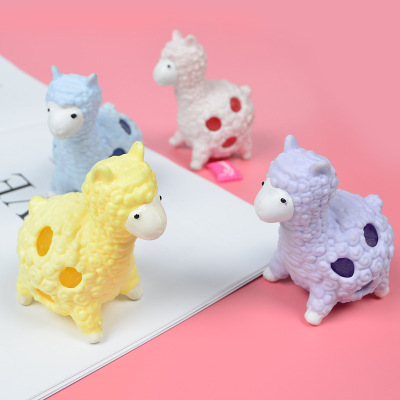 Supply Creative Decompression New Exotic TPR Alpaca Hand Pinch Squeeze Vent Toy Cute Squeezing Toy Factory Direct Sales