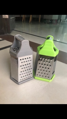 4-Sided Grater Wood Grain 4-Sided Grater Stainless Steel Four-Side Planer 4-Sided Grater Chopper Fruit and Vegetable Peeler Kitchen Supplies