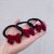 New Princess on the Run Three-Dimensional Red Bow Tie Flocking Hair Rope Hair Band Fashion Simple Ponytail Hair String Rubber Band