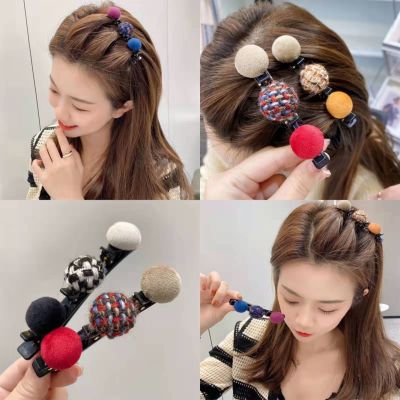 Korean Internet Influencer Hair Clip Retro French Duckbill Clip Women's Braided Hair Ball Side Clip Simple Online Influencer Bang Clip Headwear