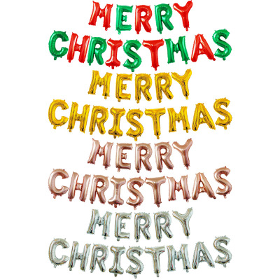 16-Inch Christmas Letter MerryChristmas New Year Christmas Happy Aluminum Balloon Atmosphere Layout