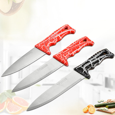 Factory Direct Sales Art Crack Chef Knife Stainless Steel Knife Used in Kitchen Kitchen Vegetable and Fruit Knife Fruit Knife Slicing Knife