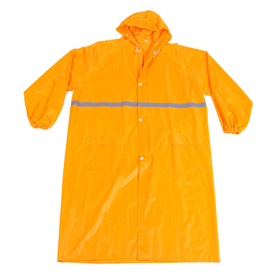 Long Sanitation Security Guard Duty Patrol Reflective Raincoat Customized Outdoor One-Piece Extended Adult Raincoat