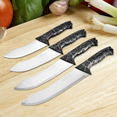 Factory Direct Sales Kitchen Cutlery Utensils Craft Crack Bending Kitchen Knife Stainless Steel Knife Used in Kitchen Universal Knife