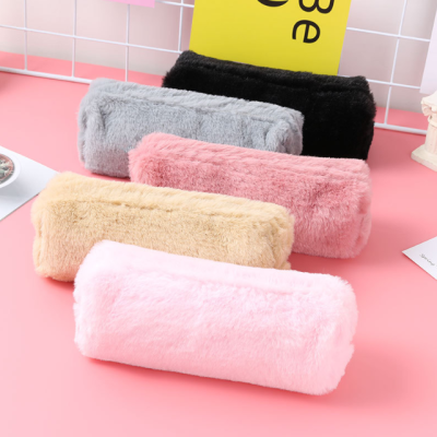 New Korean Style Creative Plush Pencil Case Simple Cute Student Stationery Storage Bag Pencil Stationery Box