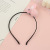 Factory Wholesale Fine Hair Fixer Cute Plush Rabbit Headband Solid Color Children's Headband Fur Ball Bunny Headband Hair Band