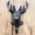 European and American Retro Cast Iron Hook Hat-and-Coat Hook Antlers Deer Head Single Hook Wall Hanging Decoration Mural Wall Decoration Hook