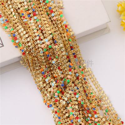Fashionable Golden Jewelry Chain Accessories DIY Handmade Bracelet Material Clothing Dance Clothing Accessories